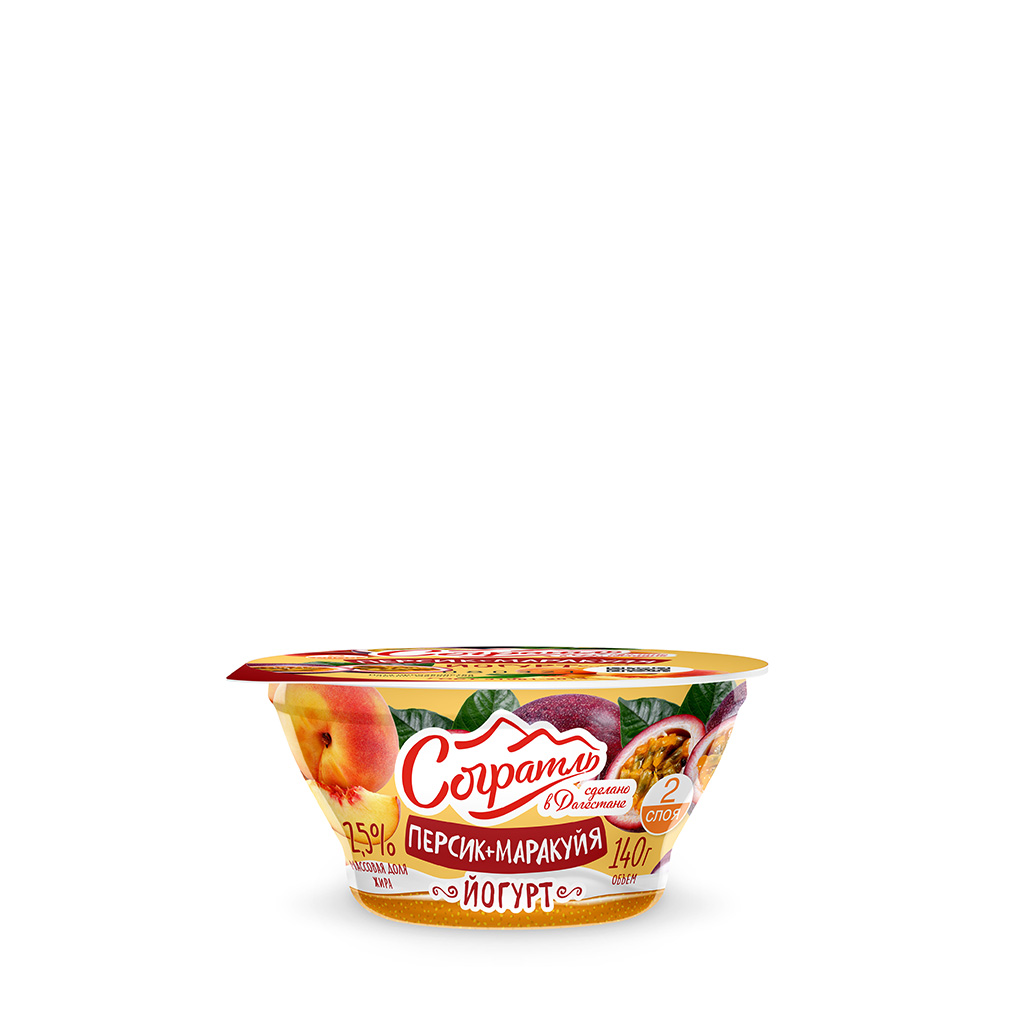 Йогурт "персик+маракуйя"